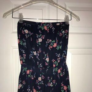 Floral strapless Maxi dress